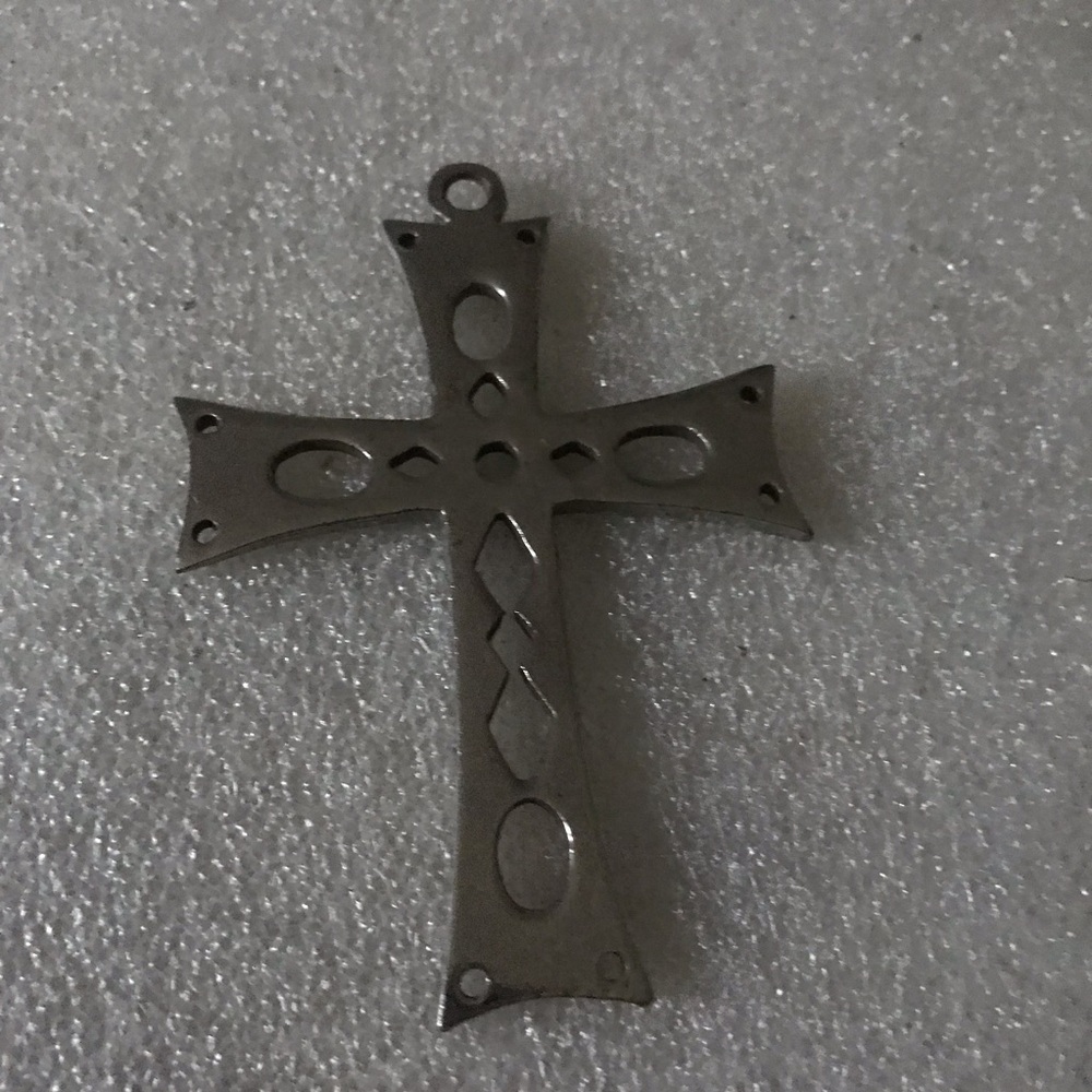 Stanless Metal Cross Wall Accent -